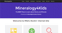 Desktop Screenshot of mineralogy4kids.org