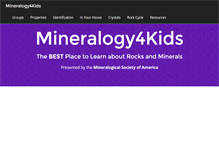 Tablet Screenshot of mineralogy4kids.org